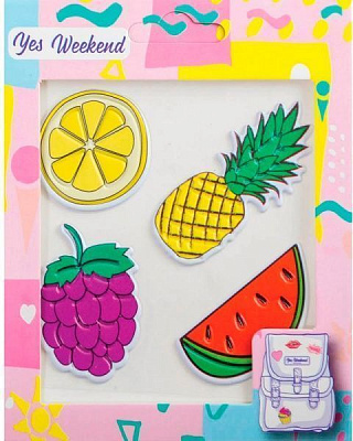Декоративний елемент наліпок Patch stiker ананас, лимон 1 комплектів YES