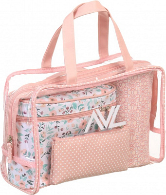 Набор косметичек AVL 36018 розовый 