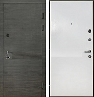 Дверь входная Revolut Doors В-83 мод. 184 венге серый горизонт / белый 2050x850 мм правая