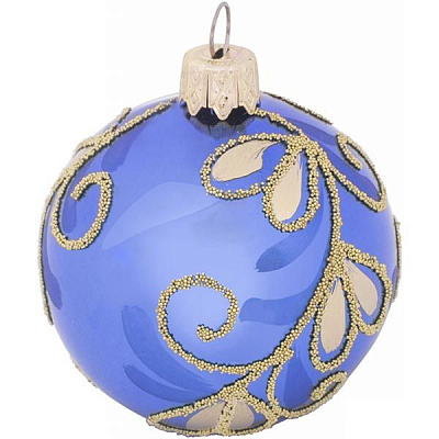 Кулька новорічна 2580-1 синя 60 мм