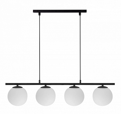 Люстра підвісна Геотон MILK-4PD 4x40 Вт E27 чорно-білий 49660