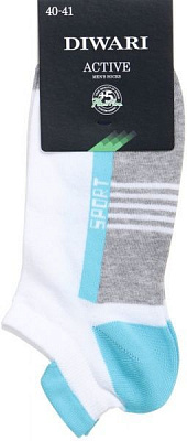 Шкарпетки Conte ACTIVE 16С-72СП 083 р. 25 сірий із бірюзовим