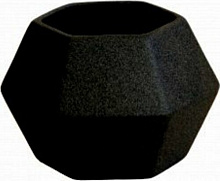 Кашпо для сукулентів №1 керамічне крихта фігурний 0,35 л чорний (074-3-003)