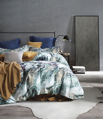 Комплект постільної білизни Sunrise D сімейний різнокольоровий принт La Nuit