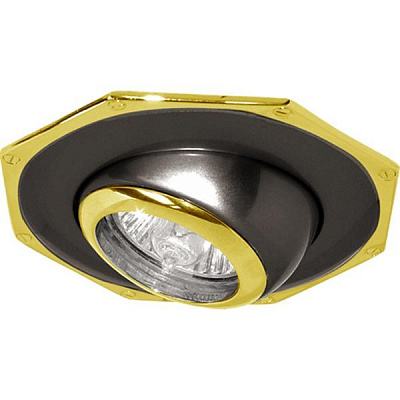 Свiтильник Feron 305Т G5.3 чорний/золото