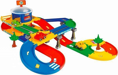 Ігровий набір Wader Kid Cars Гараж з дорогою 3D 5,5 м 53130