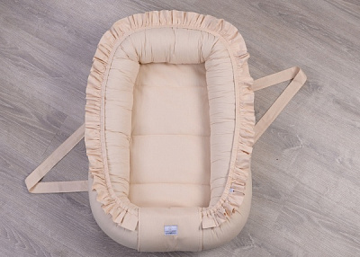 Кокон для новорожденных Baby Veres гнездышко Macaroon Vanilla beige 