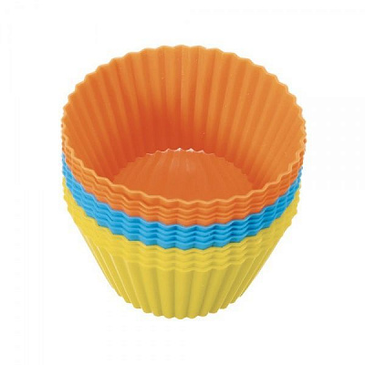 Форма силиконовая для выпечки кексов Корзинка 7 см 12 шт. MYS