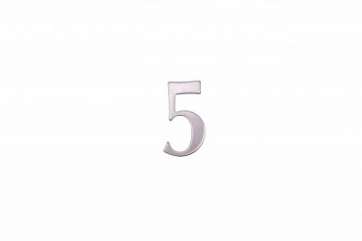 Цифра нержавеющая сталь металлик 60 мм Larvij LN7-ST62-SS #5