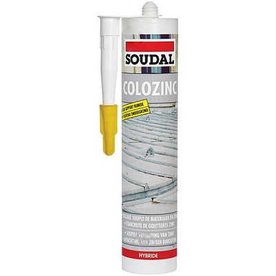 Клей-герметик SOUDAL COLOZINC для оцинкованной кровли 290 мл серый