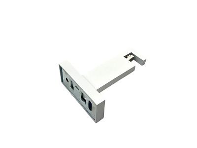 Тримач для карниза Quadrum Square line одинарний 9 см білий 1 шт.