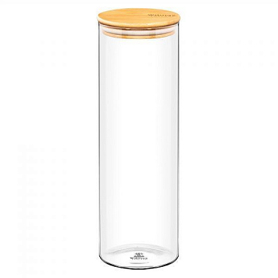Банка для сыпучих с бамбуковой крышкой 2 л Thermo WL-888510/A Wilmax