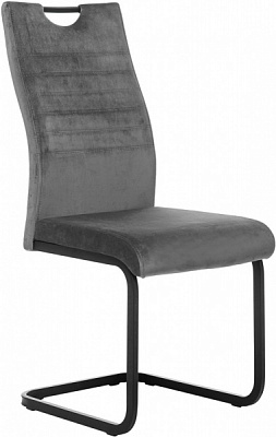 Стул обеденный Кимо велюр серый/черный