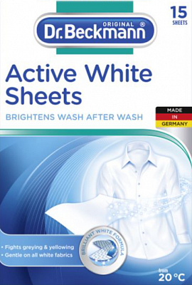 Серветки Dr. Beckmann для оновлення білого кольору тканини 15 шт.