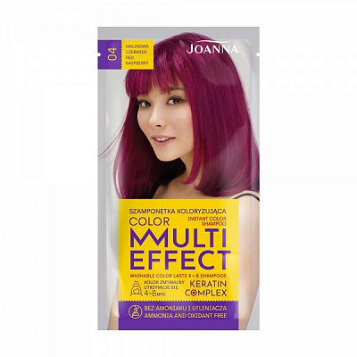 Шампунь оттеночный Joanna Multi Effect Красная малина №4 35 мл