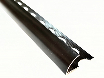 Уголок для плитки Braz Line алюминий BLB-5402-75-9017-K.27 2,7 м черный 