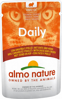 Консерва для котів Almo Nature Daily Cat курка і качка 70 г