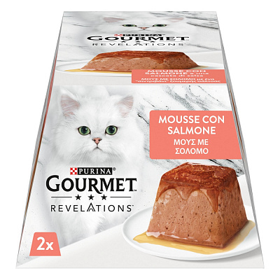 Корм влажный для котов Gourmet by Purina Revelations с лососем 2 x 57 г