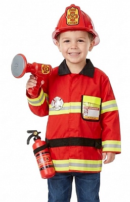 Костюм детский карнавальный Keyno Пожарный красный KN675