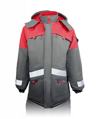 Куртка робоча Торнадо Грей р. 56-58 зріст 3-4 03078-112-116_(170-176) сірий із червоними вставками