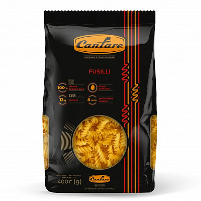 Макароны ТМ Cantare Fusilli 400 г 