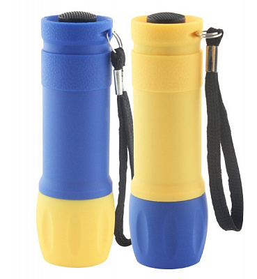 Ліхтарик Quantum QM-FL1045-PB Smile 3W COB 2 шт. синій/жовтий