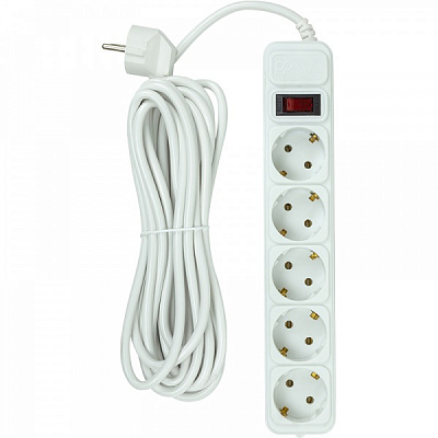 Сетевой фильтр PowerPlant JY-1056/5B с заземлением 5 гн. 5 м EX610587 