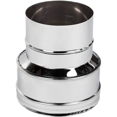 Перехідник димохідний 0,5 мм нерж Ф125+/150- мм Versia-Lux