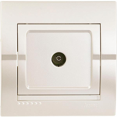 Розетка TV прохідна Lezard Deriy перлинно-білий 702-3030-129