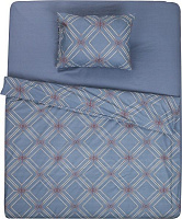 Комплект постельного белья Геометрия 1,5 голубой La Nuit 