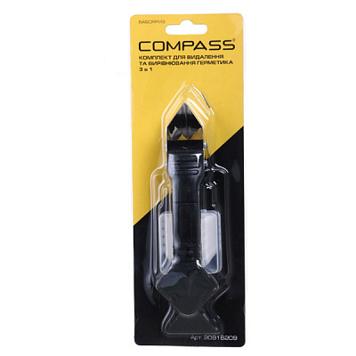 Шпатель для герметика та силікону 3 в 1 набір Compass SASCRP3
