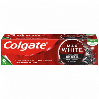 Зубная паста Colgate Max White Activ Charcoal 75 мл