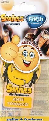 Ароматизатор подвесной FRESHWAY Smiles Dry Anti Tobacco