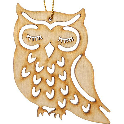 Украшение новогоднее Сова с закрытыми глазами 5990