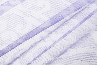 Тканина тюлева Декостиль W1931 2302/19 фіолетовий з білим