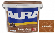 Деревозахисний засіб Aura® Lasur Aqua каштан шовковистий мат 0,07 л