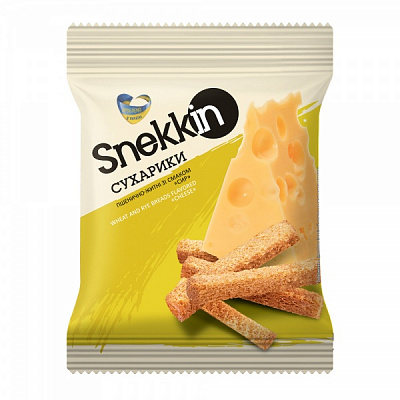 Сухарики Snekkin пшенично-ржаные со вкусом 