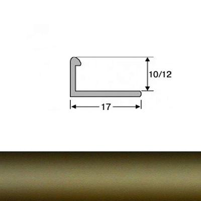 Порожек алюминиевый АПГ-10 анодированный гибкий TIS 2700 мм бронза