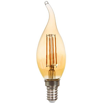 Лампа светодиодная LightMaster Gold LB-559 CF37 6 Вт E14 2200 К 230 В прозрачная 