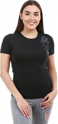 Футболка Reebok AC Graphic Tee BJ8501 XS черный