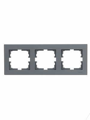 Рамка тримісна Lezard Vesna горизонтальна шефілд грей 742-3400-148