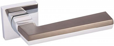 Ручка на розетці Rodos ROD-L519 (Type 5) без замикання чорний нікель/хром