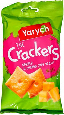 Крекер Yarych со вкусом сыра Чеддер 80 г 