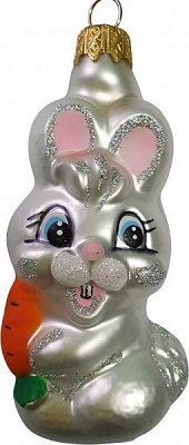 Ялинкова іграшка Полімер Зайчик 7 см