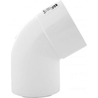 Колено трубы PROFiL 60° 75 мм белый 