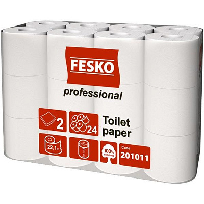 Бумага туалетная Fesko Professional S белая 24 шт