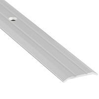 Поріжок алюмінієвий анодований Braz Line рифлений з отворами 25x900 мм срібло 