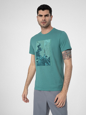 Футболка 4F 4FSS23TTSHM485-34S р.XL блакитний