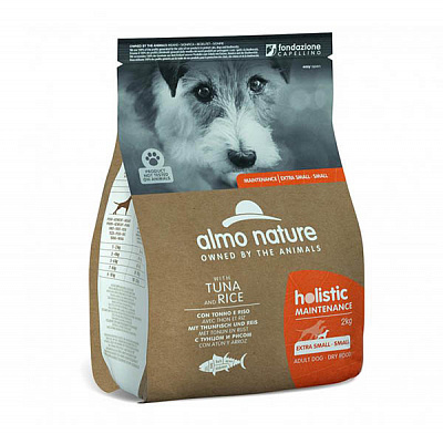 Корм для собак маленьких порід  Almo Nature Holistic Dog з тунцем і рисом, 2 кг 6912
