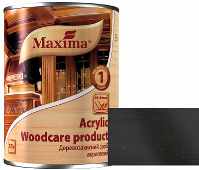 Декоративний та захисний засіб для деревини Maxima акриловий палісандр глянець 0,75 л